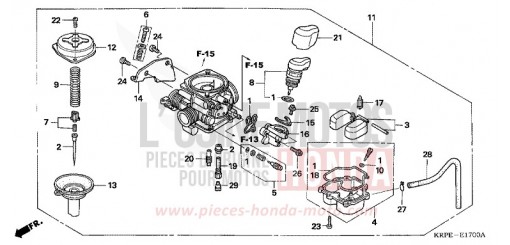 CARBURATEUR SCV100F5 de 2005